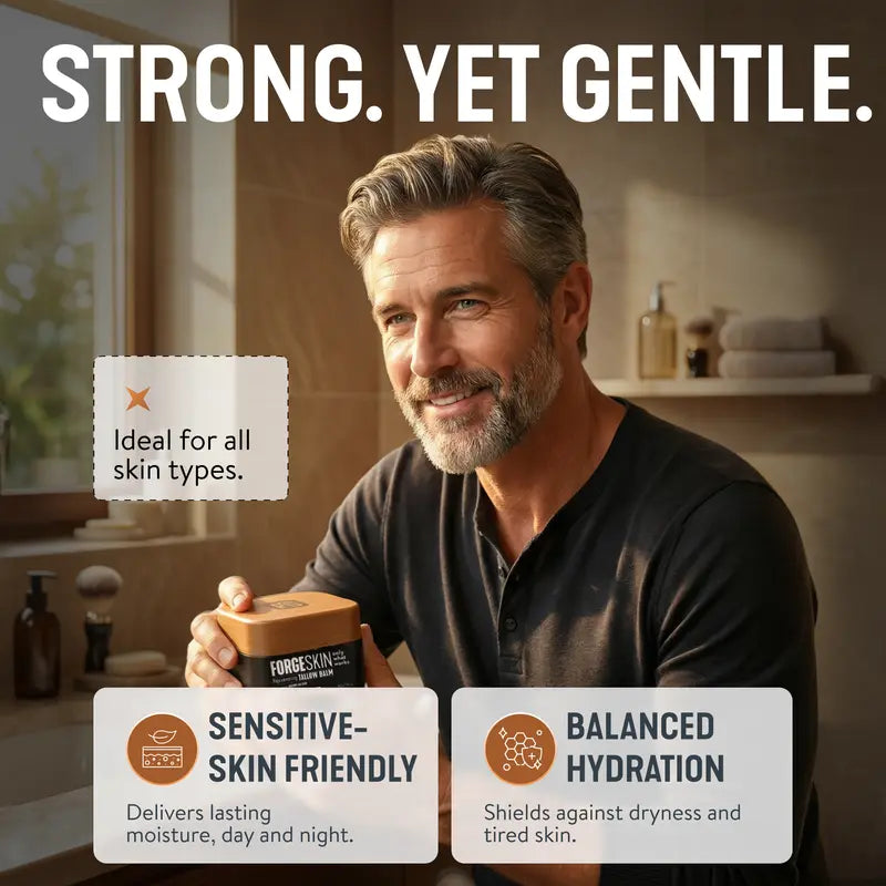 Tallow Anti-Aging Face Balm for Men – Hydrating & Firming Moisturizer for Dry Skin