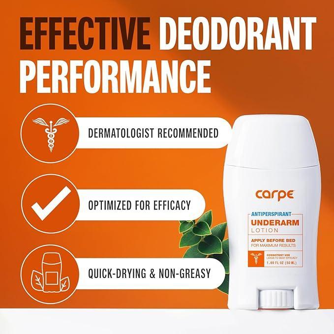 Carpe Antiperspirant Deodorant, 100HR Sweat & Odor Control, No Harsh Chemicals, Skin Nourishing