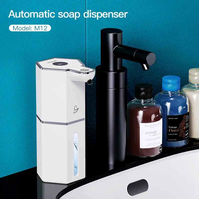 Automatic Foaming Soap Dispenser, USB Rechargeable, 4 Levels, Waterproof, Wall-Mount, 12oz